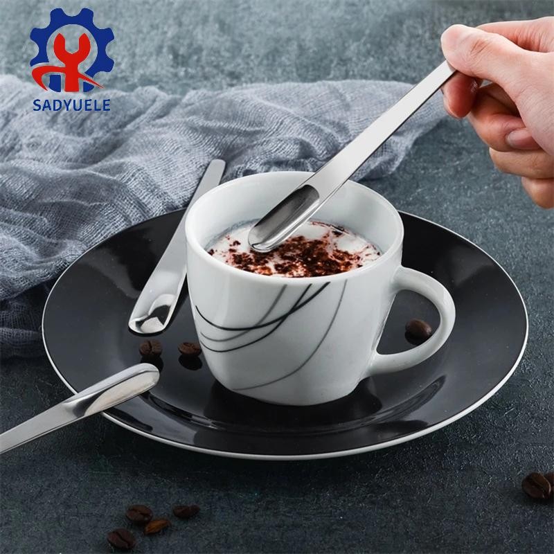 5 pcs Flat Coffee Spoon for Dessert Small Coffee Scoop Mixer Easy to Use Clean