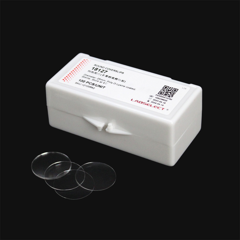 Phiến kính phi 14mm, 20mm, 25mm phủ poly-D-lysine (Glass Coverslip), for 6/12/24-well plate, Labsele