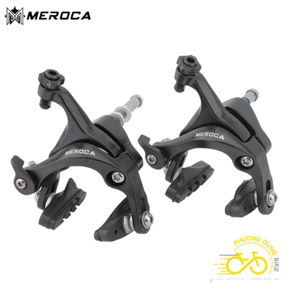 Bộ ngàm phanh nhôm 3 lá xe đạp road MEROCA