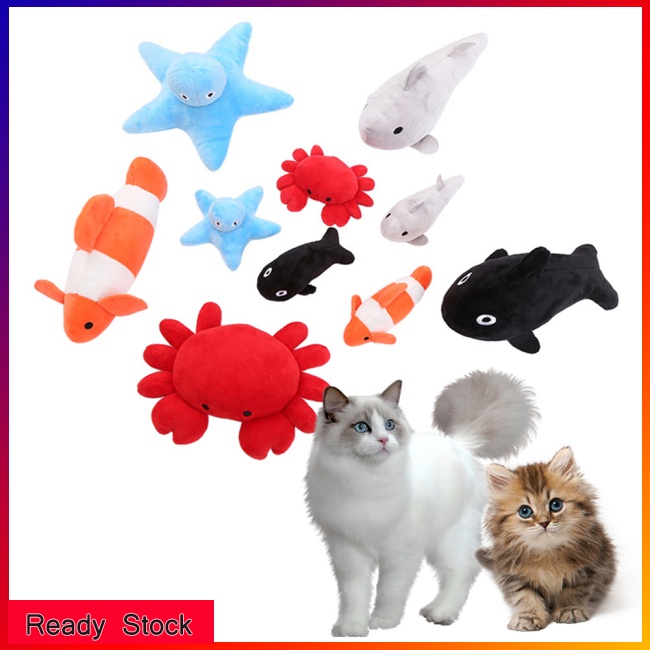 Thú Nhồi Bông Hình Cá Voi Dễ Thương 11cm Cho Mèo Cưng