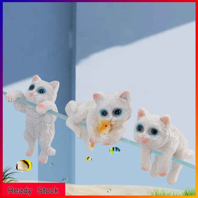 Phụ Kiện Trang Trí Bể Cá Hình Mèo Đeo Ba Lô Dễ Thương