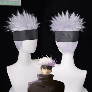 Tóc giả ngắn cosplay nhân vật Satoru Gojo anime Jujutsu