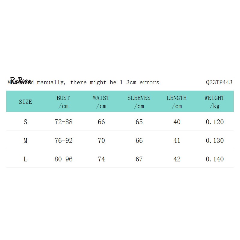 Rerosa Áo Thun Croptop Tay Dài Màu Trơn Dáng Ôm Hở Vai Thời Trang 2023 Cho Nữ
