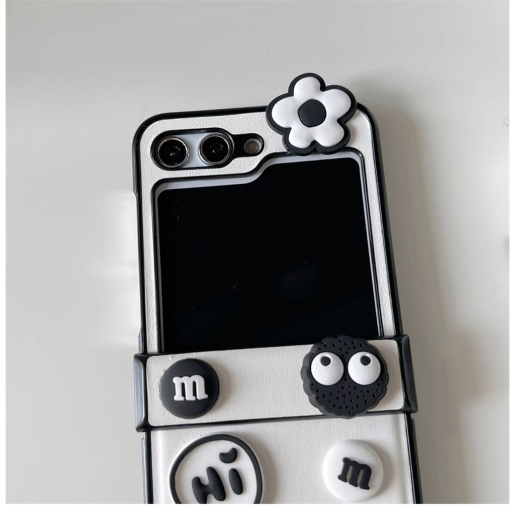 Bao Da Điện Thoại Màu Trắng Thiết Kế Đặc Biệt 3 Trong 1 Có Mặt Dây Cho samsung galaxy z flip 5 4 3 z flip5 zflip5 flip4 flip3 zflip4 zflip3