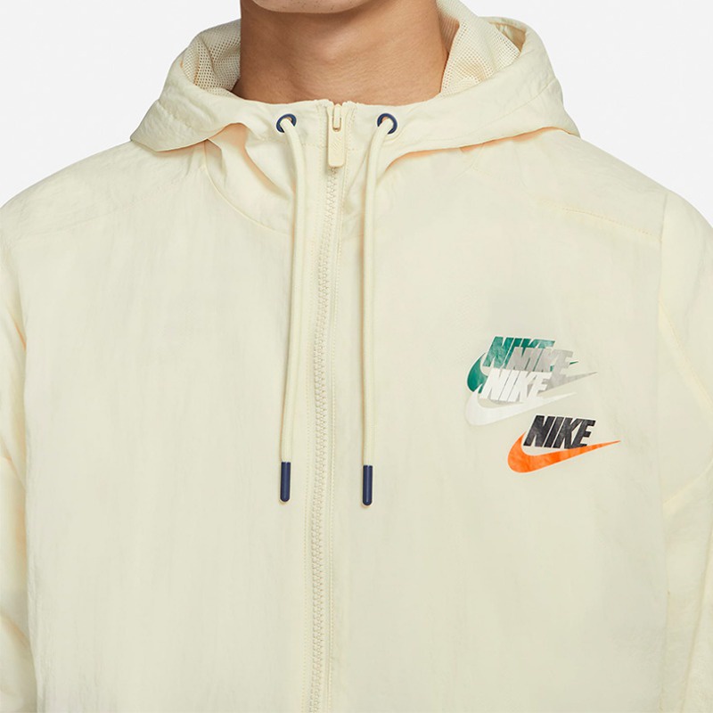 Nike Áo Khoác Thể Thao Có Mũ Trùm Thoáng Khí Chống Gió Chính Hãng 100% dv3313