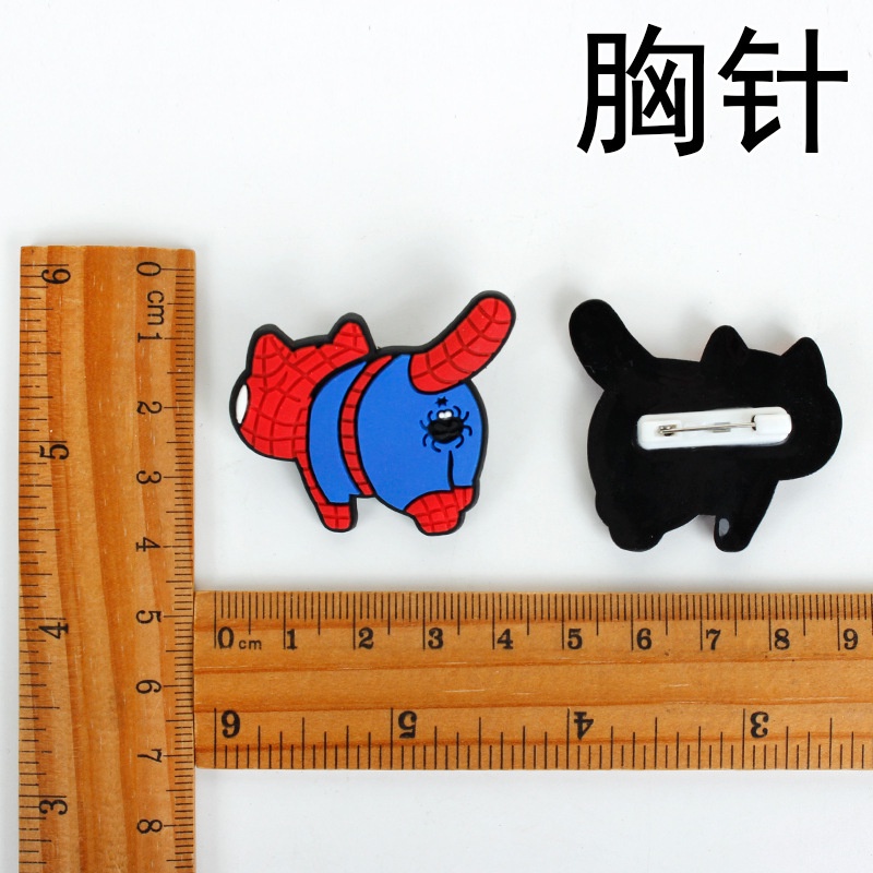 1 Trâm Cài Áo Bằng Cao Su pvc Mềm Hình avengers league Hoạt Hình