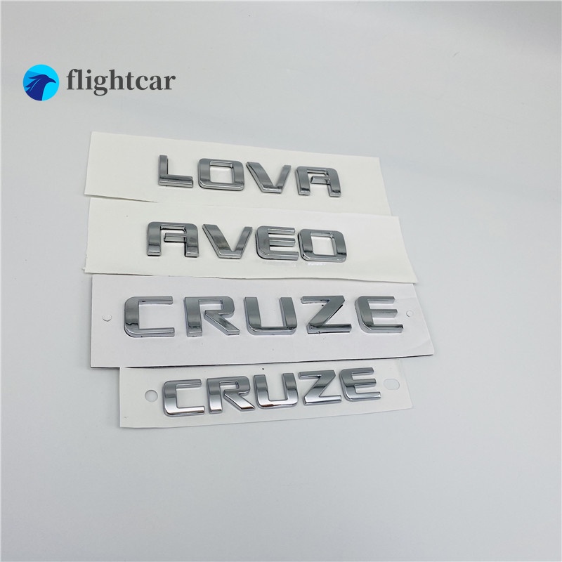 Miếng Dán logo Chữ Trang Trí Thân Xe Hơi lova aveo sail cruze malibu