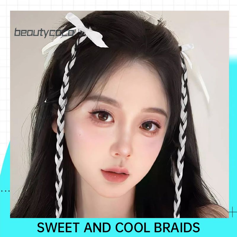 Beautycoco🍊Bộ 2 Dây Ruy Băng Buộc Tóc Thắt Nơ Xinh Xắn