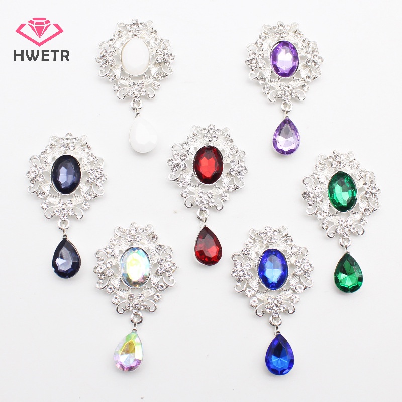 Trâm Cài Áo Hình Giọt Nước Bằng Hợp Kim acrylic 50 * 31mm