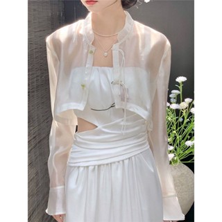 Mới Áo Khoác cardigan chiffon Mỏng Chống Nắng Phong Cách Trung Hoa Cho Nữ