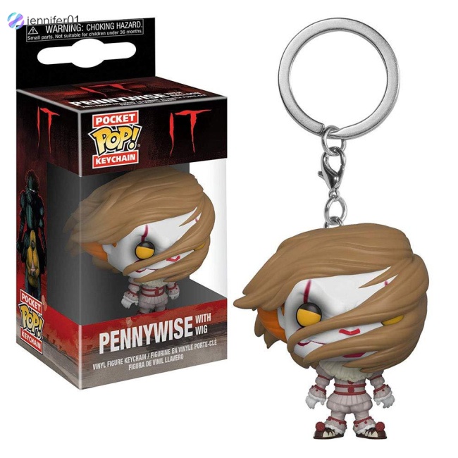 Jen funko pop Móc Khóa Bỏ Túi: Kinh Dị - pennywise Với Bong Bóng / Tóc Giả / Chân Nhện Phim Búp Bê