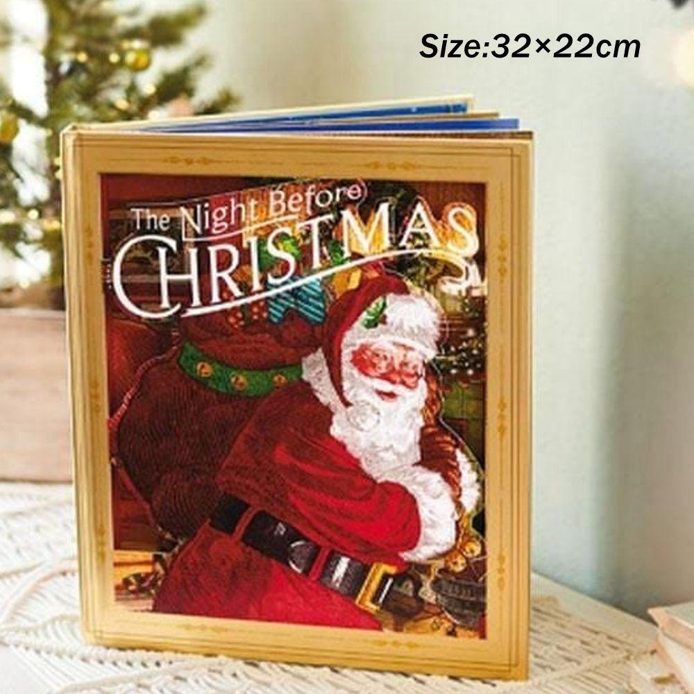 Cuốn Sách pop-up Bìa Cứng Họa Tiết melodg pop-up Màu Vàng Sáng Tạo Dùng Làm Quà Tặng Giáng Sinh