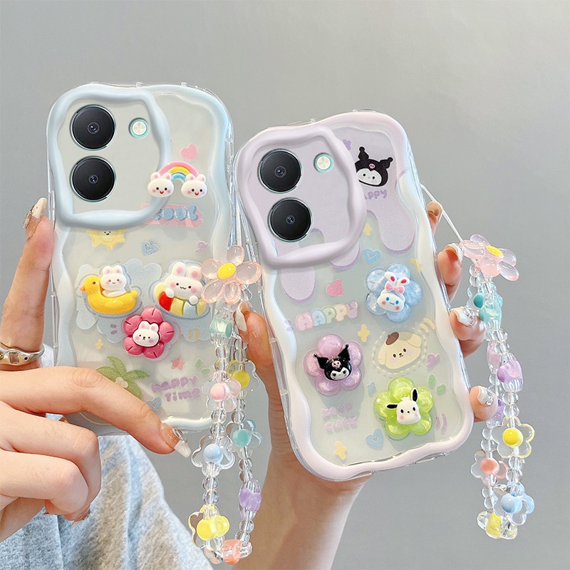Ốp lưng vivo y36 Ốp Điện Thoại Gắn Búp Bê 3d Xinh Xắn Cho vivo y36 Dễ Thương