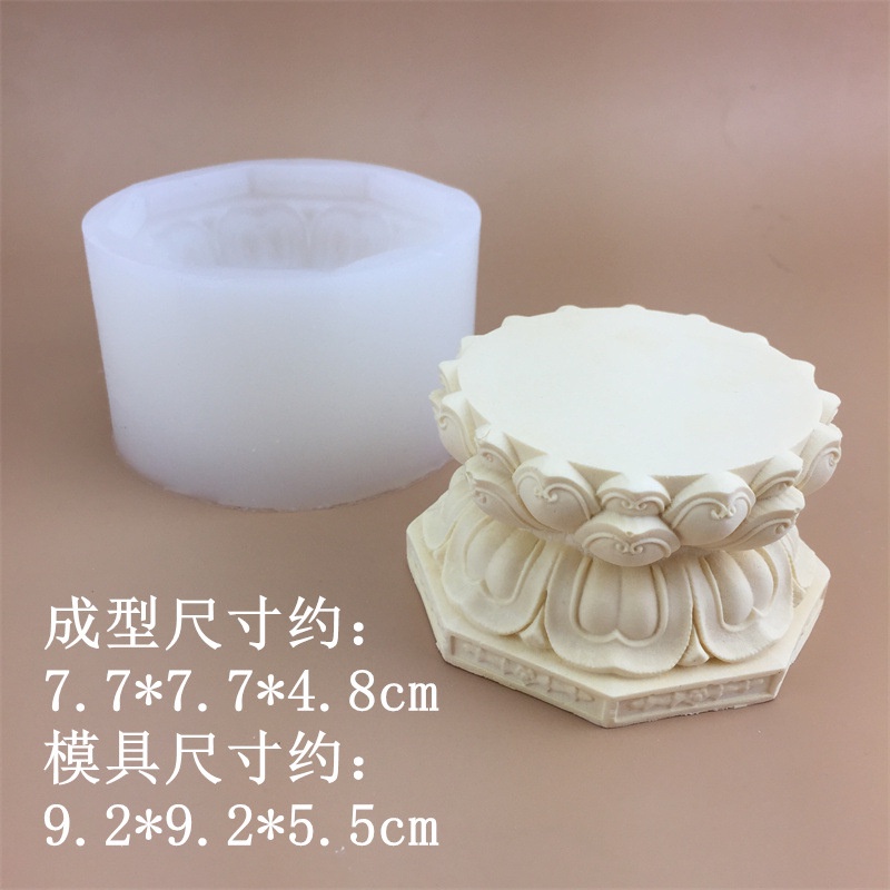 Khuôn silicone Tròn Hình Hoa Sen