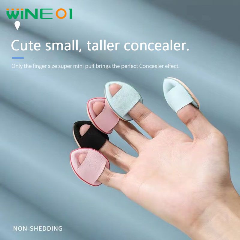 Fingertip Mini Puff Mini Concealer Cushion Finger Sponge wine01