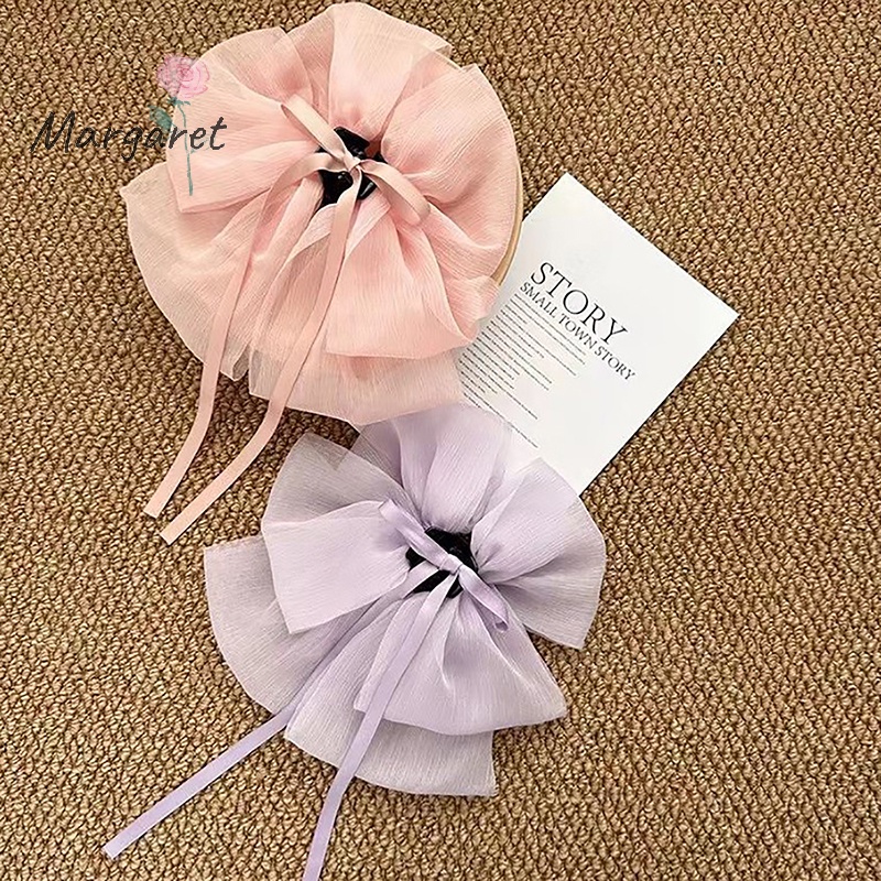 Kẹp Tóc Đính Nơ Ruy Băng Mới Thanh Lịch Cho Nữ