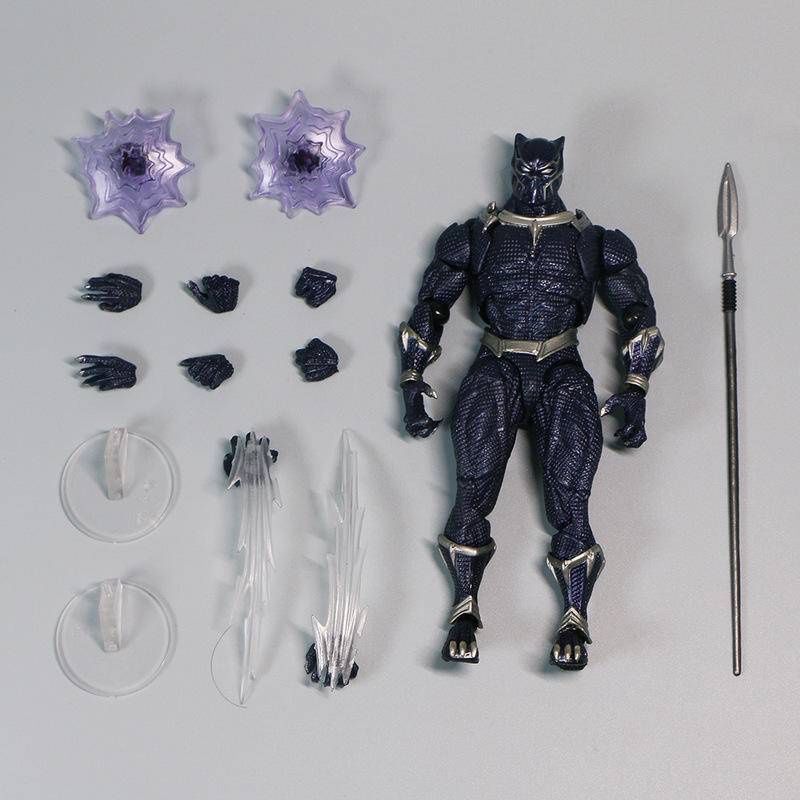 Đen Mô Hình Nhân Vật black panther ml legends spiderman Mangaa Bằng pvc Có Thể Di Chuyển Được
