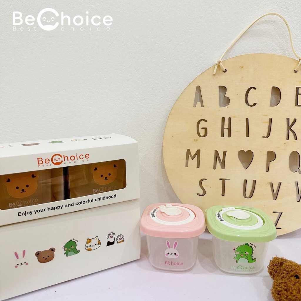 SET 2 HỘP trữ đông BeChoice 120ml trữ đông đồ ăn dặm