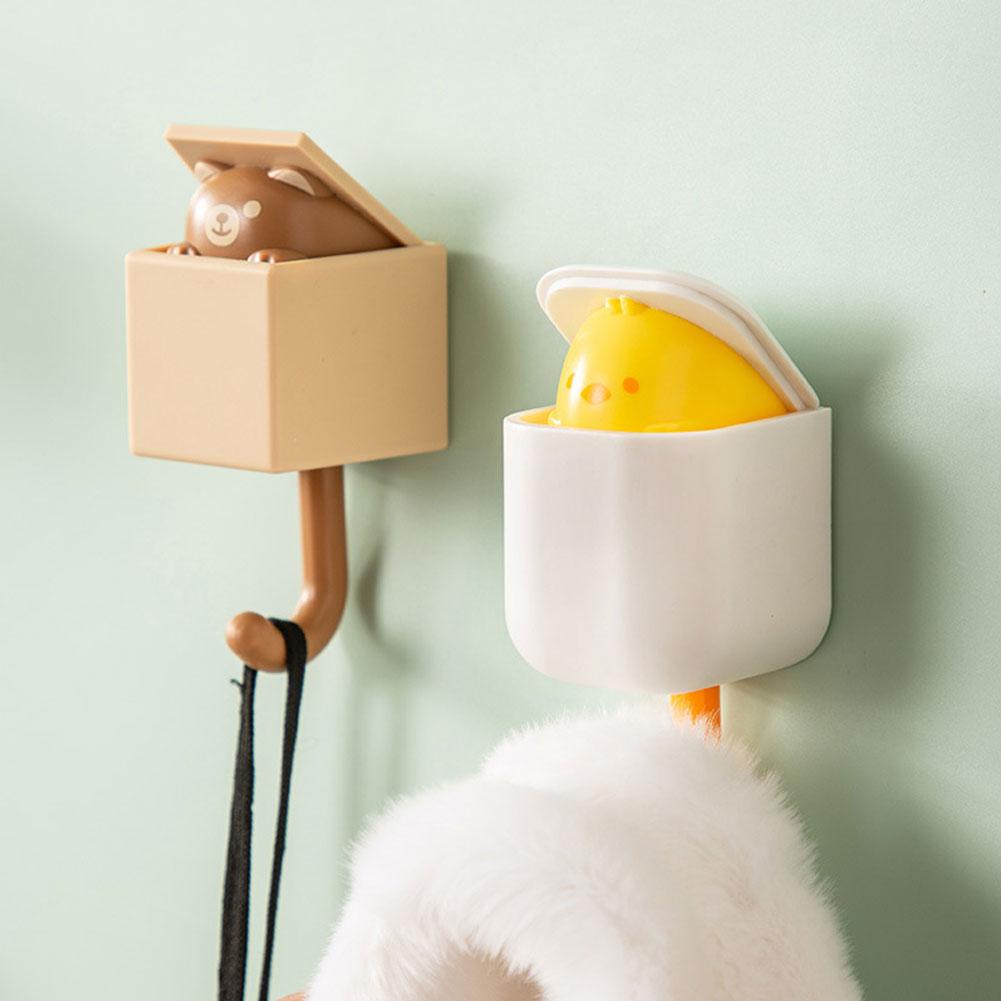 Dễ Thương Móc Treo Áo Khoác Hình Mèo Đáng Yêu Không Cần Khoan Lỗ Dành Cho Trang Trí Tường i6u0
