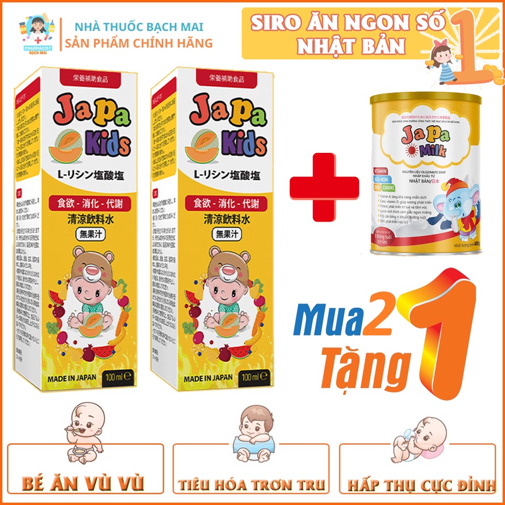 Mua 2 Siro Japa Kids tặng 1 Sữa Japa Milk 400G