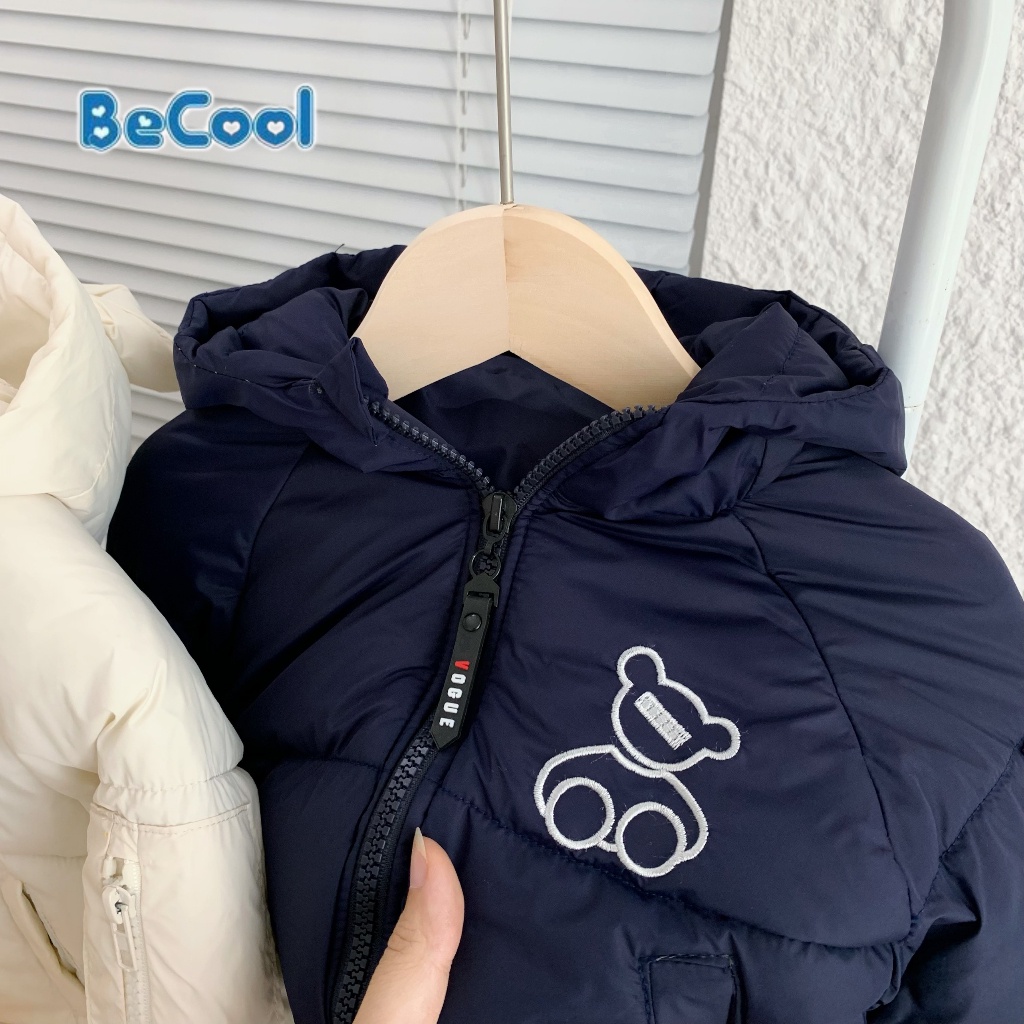 Áo Khoác Cho Bé Trai Bé Gái Thêu Gấu Cho Bé BAOBAOKIDS Cực Ấm Cho Bé Từ 10-26Kg