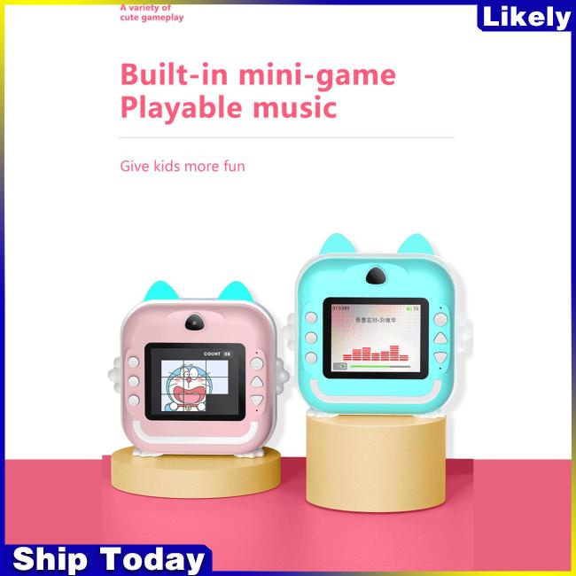 Máy Ảnh q5 Màn Hình 2 inch Bằng Giấy In Họa Tiết Môi Làm Quà Tặng Đồ Chơi Lý Tưởng Cho Bé Trai Bé Gái 3-12 Tuổi