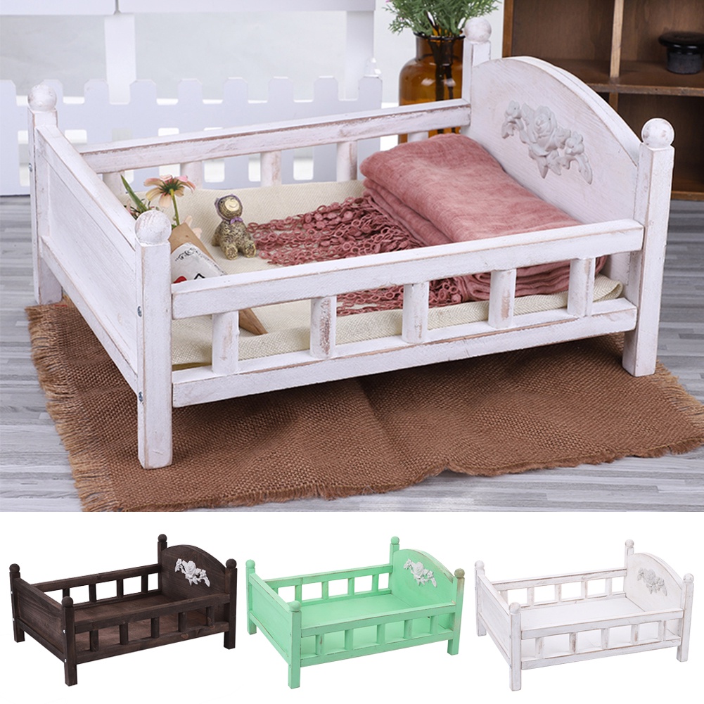 Dễ Thương Giường Gỗ Đáng Yêu Cho Bé Chụp Ảnh