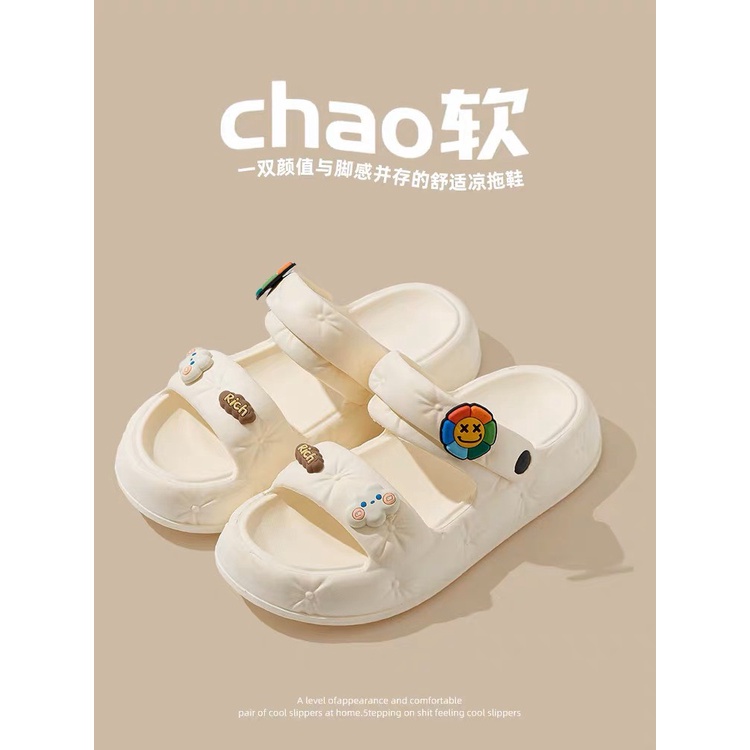 Dép sandal, Dép quai hậu đế Eva nhẹ chống nước nhanh khô tặng kèm Sticker