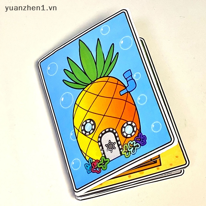 Zhen diy Sách Im Lặng Cuốn Sách Phim Hoạt Hình cinnamoroll crayonshin Sponge egg party Tự Làm Đồ Chơi Quà Tặng Cho Trẻ vn