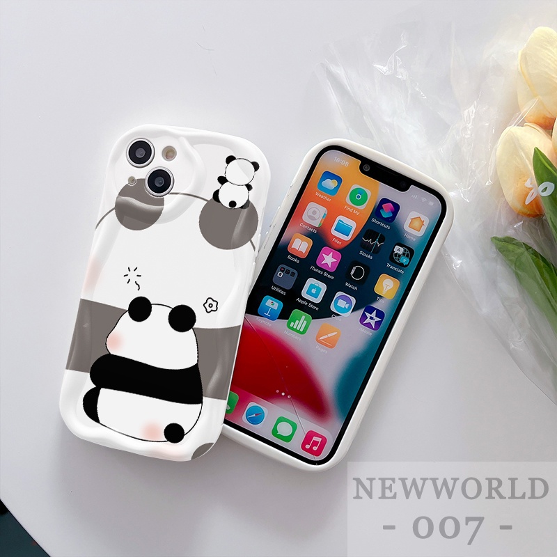 Ốp Điện Thoại Họa Tiết Gấu Trúc Hoạt Hình Dễ Thương Cho iphone 14 13 12 11 pro x xs max 6 6s 7 8 plus ny71