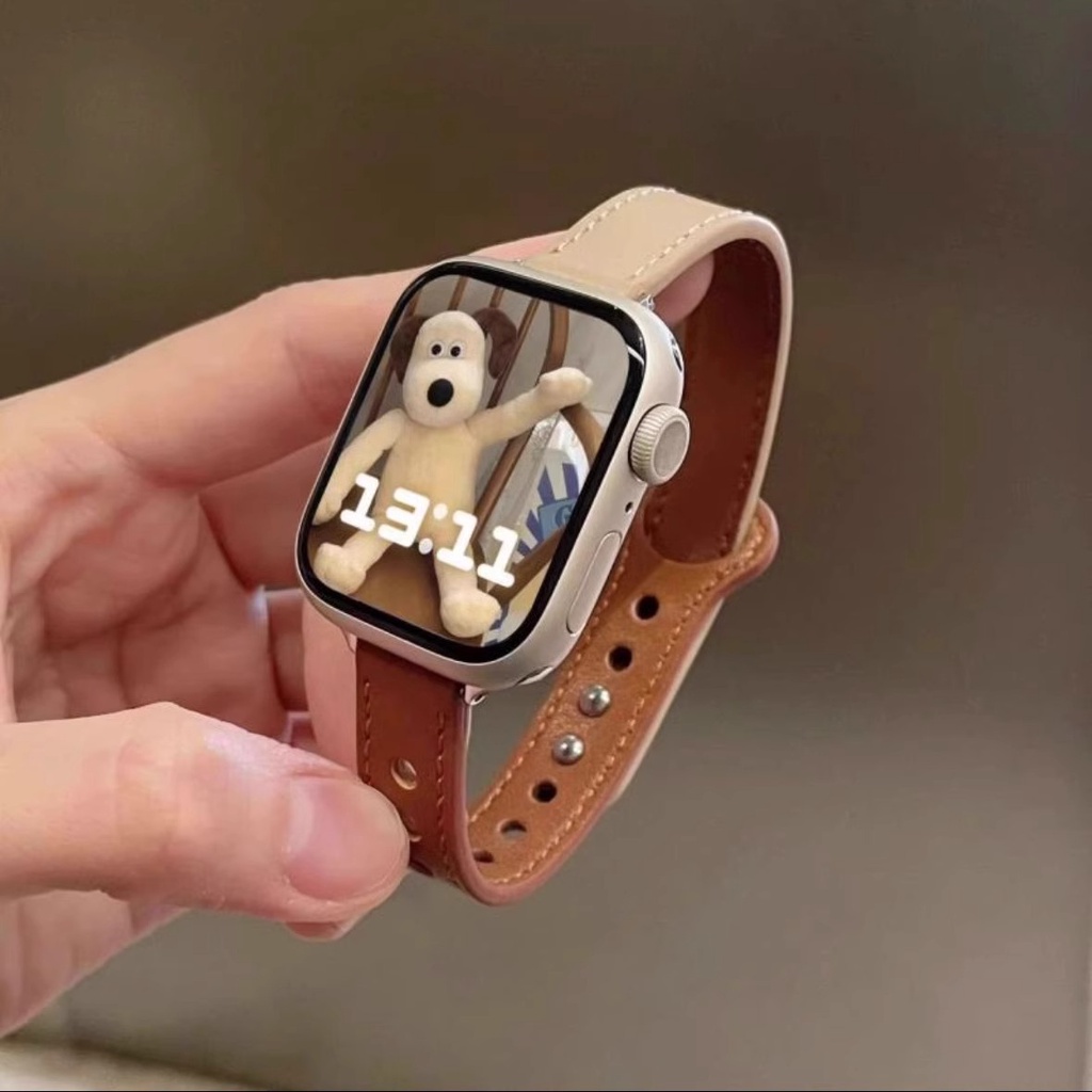 Dây Đeo Bằng Da Thật Cho iwatch band 41mm 40mm 38mm 45mm 44mm 42mm987654321