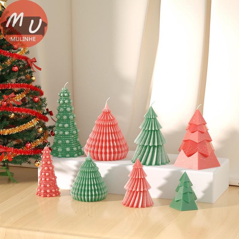 Khuôn Silicon Làm Xà Phòng Hình Cây Thông Giáng Sinh 3d diy vn
