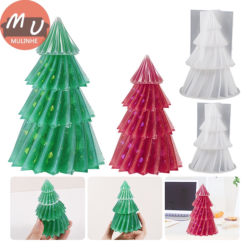 Khuôn Silicon Làm Xà Phòng Hình Cây Thông Giáng Sinh 3d diy vn