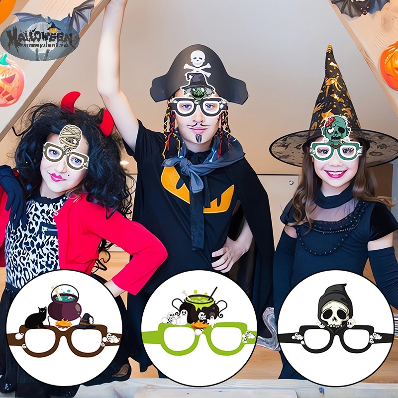 Set 8 Mắt Kính Hóa Trang halloween Cho Bé
