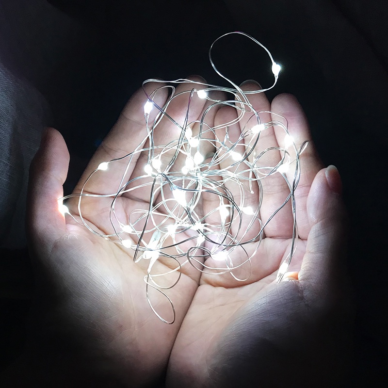 Đèn led 30 Bóng 3M Ánh Sáng Thần Tiên Dây Đồng 3 Chế Độ Sáng Trang Trí Trong Nhà Và Ngoài Trời