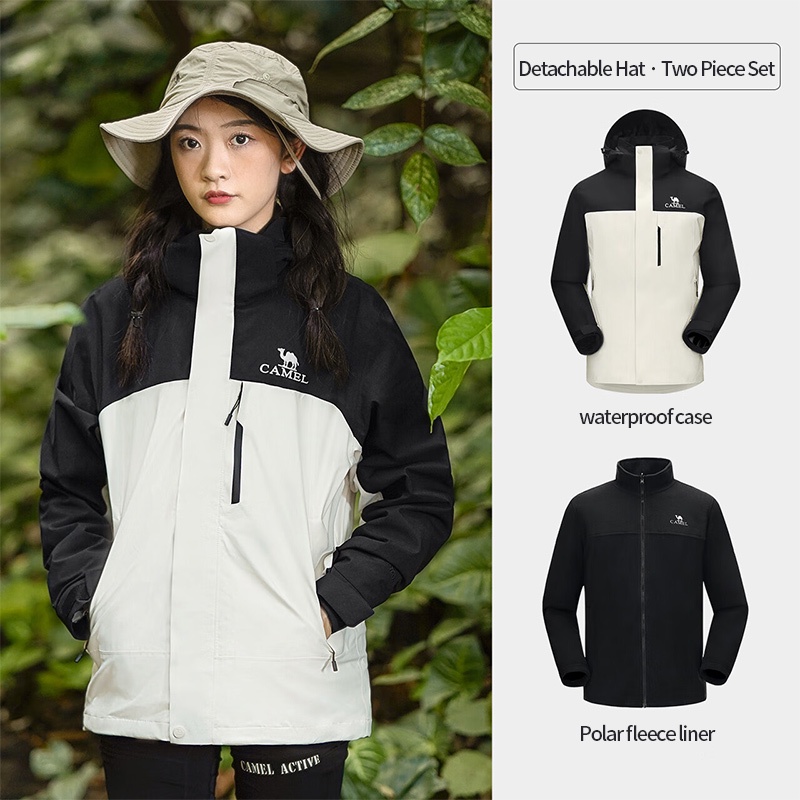 Áo Khoác Leo Núi Ba Trong Một Hai Mảnh Có Thể Tháo Rời Phong Cách Mỹ Cho Nam Và Nữ