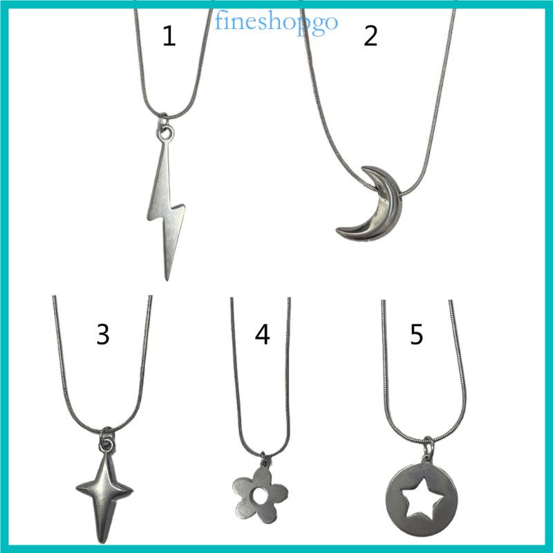 Vòng cổ Xương Rắn Xương Rắn Ngôi Sao Mặt Trăng Ngôi Sao Năm Cánh Phong Cách retro