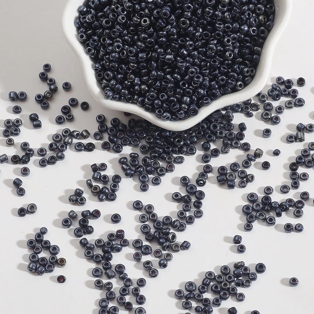 Set 500 / 250 / 70 Chuỗi Hạt Thủy Tinh Tròn Bằng Kim Loại 2mm / 3mm / 4mm Tự Làm Trang Sức