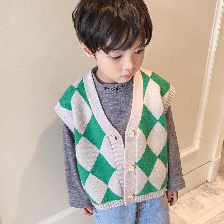 Áo Khoác cardigan Dệt Kim Không Tay Thời Trang Xuân Thu 2023 Dành Cho Bé Trai