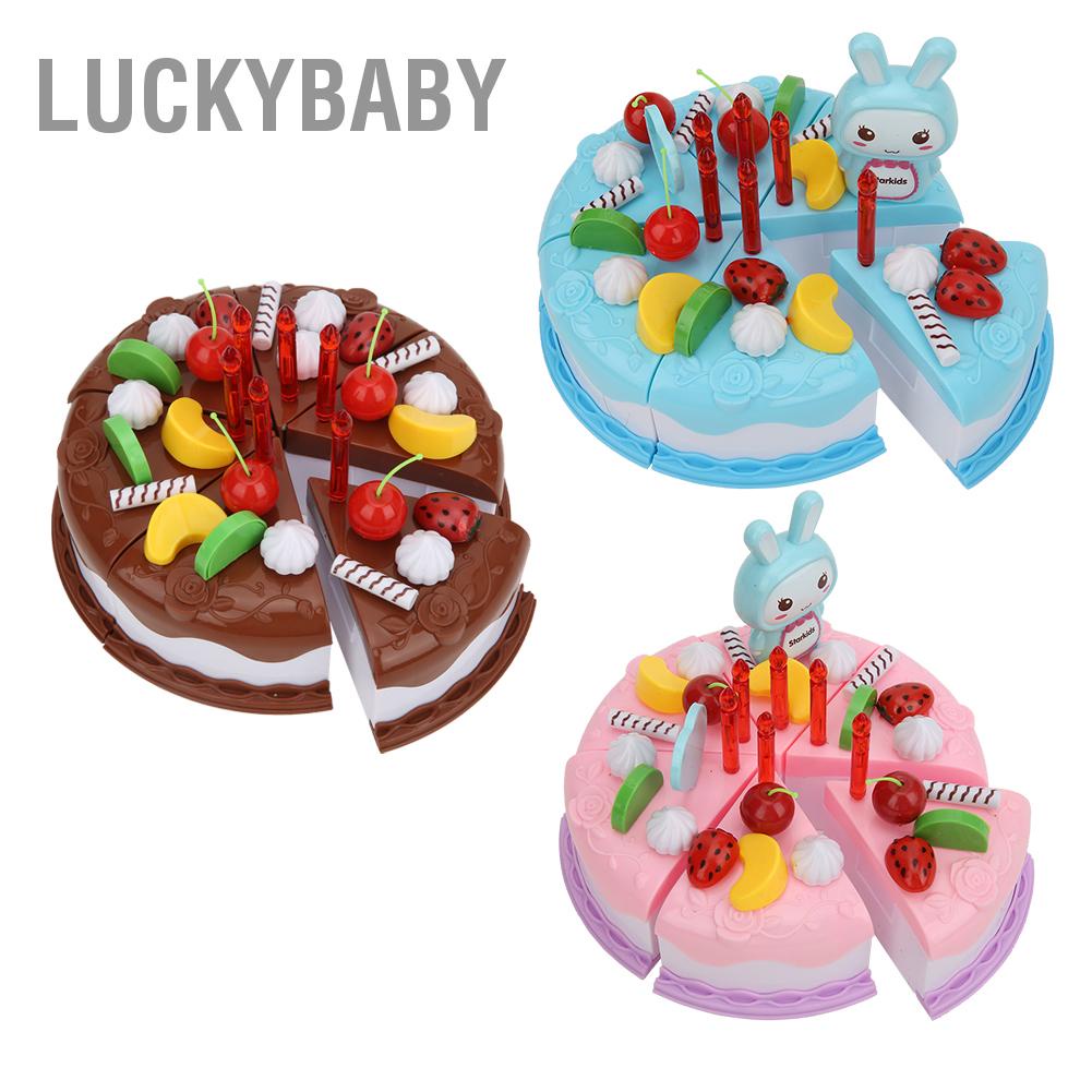 LUCKYBABY Mô Phỏng Tự Làm Bánh Sinh Nhật Giả Vờ Chơi Trẻ Em Đồ Giáo Dục Cho Bé Trai Gái