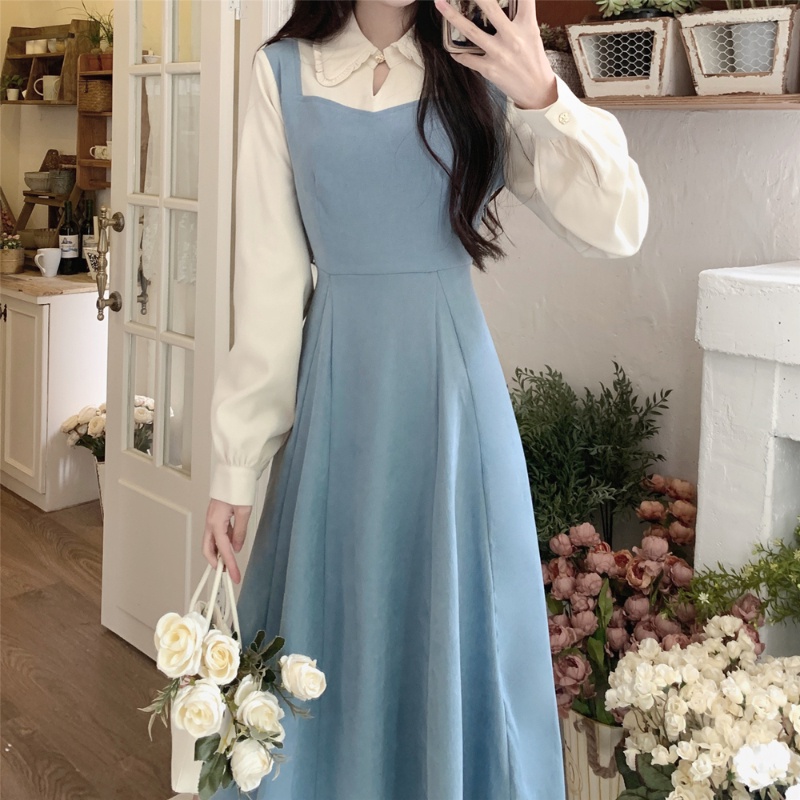 Thời Trang Đầm Midi Tay Dài Phong Cách Pháp Dành Cho Nữ