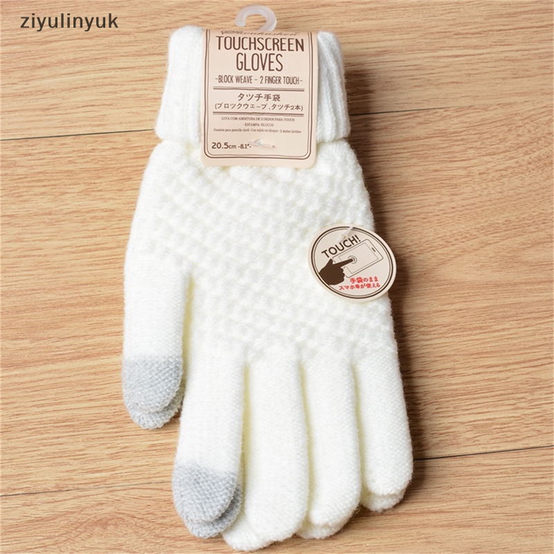 Ziyulinyuk Găng Tay Dệt Kim Co Giãn Giữ Ấm Mùa Đông Có Thể Chạm Màn Hình Cảm Ứng Dành Cho Bạn Nữ en