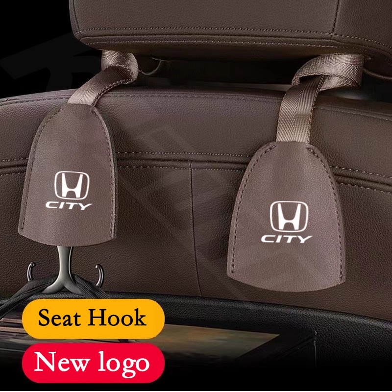 1 Móc Treo Túi Đựng Đồ Bằng Da Ẩn Gắn Ghế Sau Xe Hơi honda city Covci fit jazz hrv brv crv Wrx brio accord lead Mobil type r s