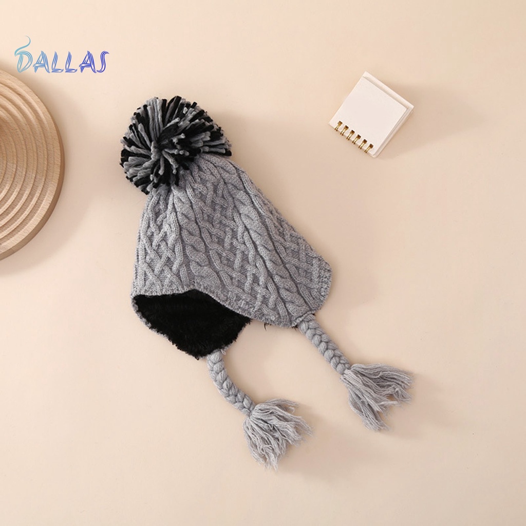 Mũ beanie Dệt Kim Siêu Mỏng Màu Trơn Độ Co Giãn Cao Giữ Ấm Tai Vào Mùa Đông Cho Bé Sơ Sinh