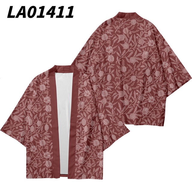 Áo kimono Truyền Thống Nhật Bản Họa Tiết Trái Cây Cho Nam Nữ