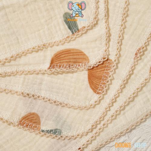 Set 6 Khăn Sữa Cho Bé Vải Muslin 2 Lớp Cao Cấp Chính Hãng Doomi Baby - HT635