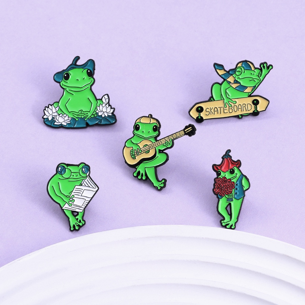 Dễ Thương Ghim Cài Áo Hình Chú Ếch Đáng Yêu
