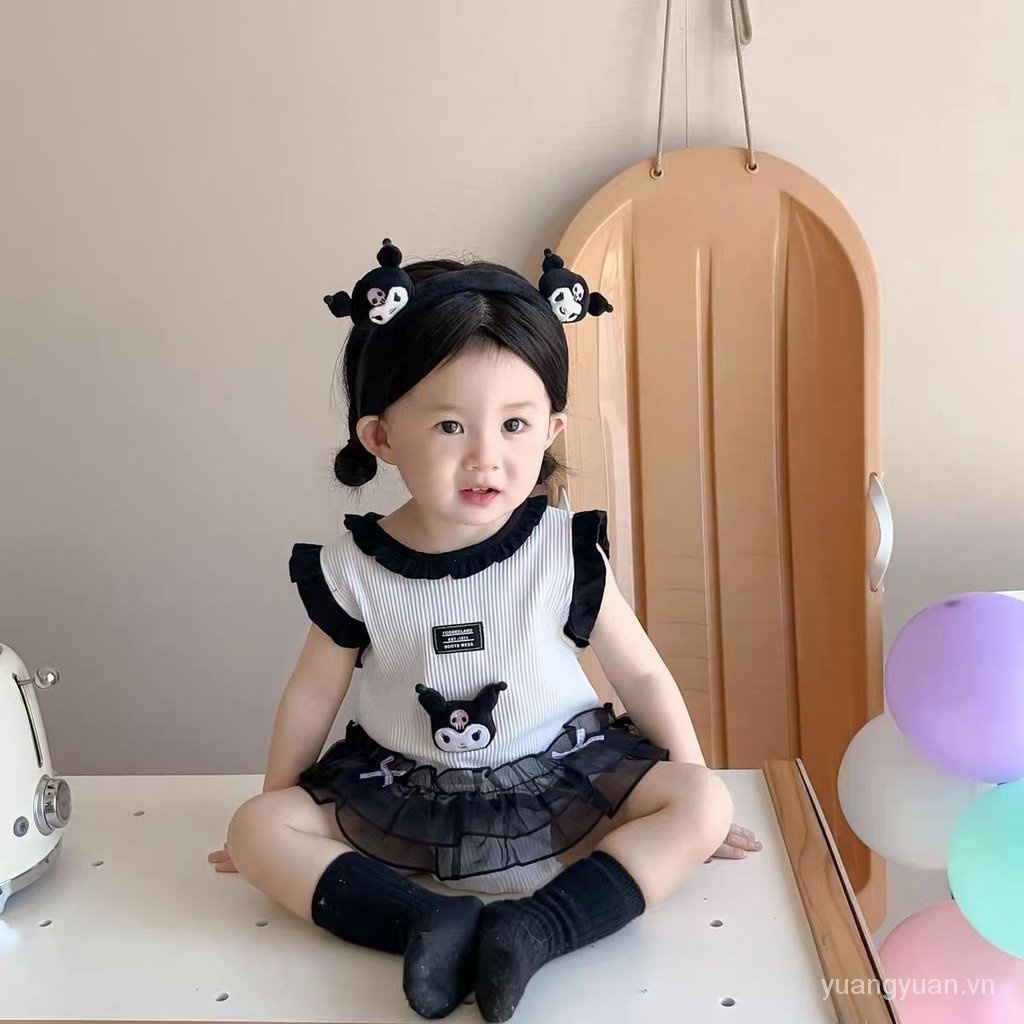 Áo Liền Quần Họa Tiết Hoạt Hình Phong Cách Hàn Quốc Dễ Thương Thời Trang Mùa Hè Cho Bé Sơ Sinh