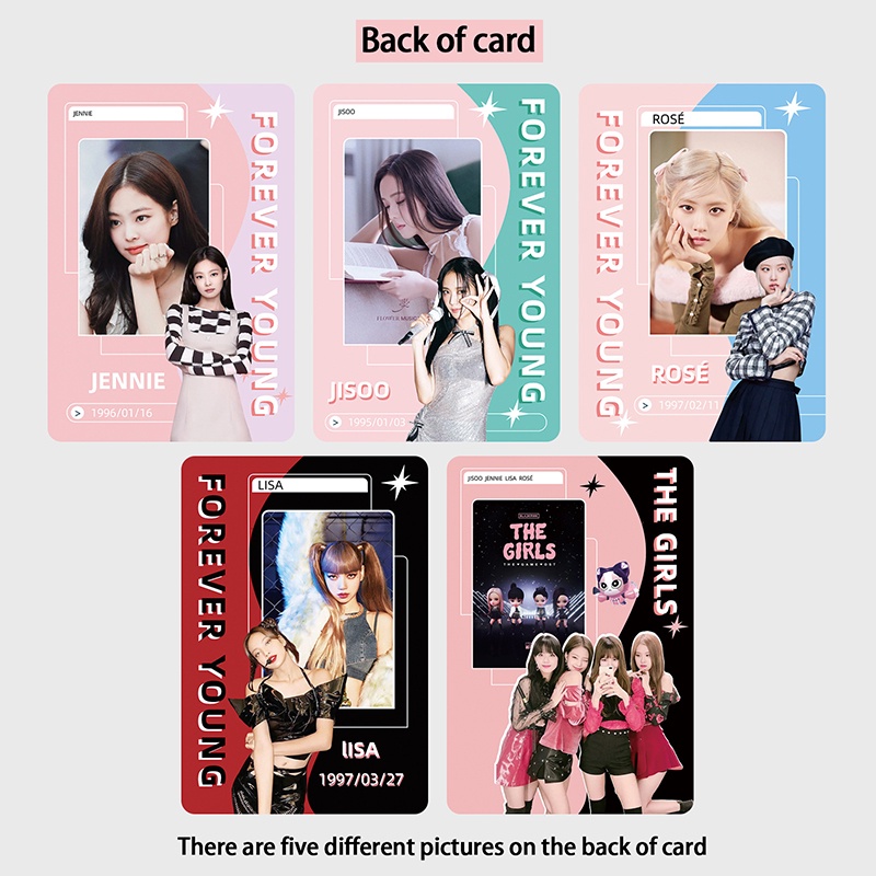 BLACKPINK Laser Card Set 55 Tấm Thẻ Ảnh THE GIRLS LOMO Card Hình Nhóm Nhạc