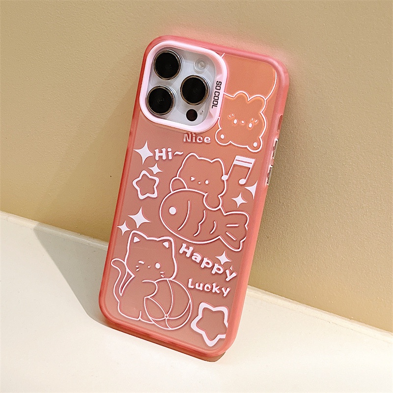 Play Ốp Điện Thoại In Hình Mèo Cho iphone15 / 14promax / 13 / 12 / 11 / xr / xs / x / xsmax / 7 / 8plus/HX-1